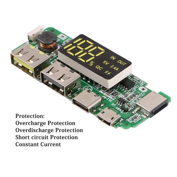Dual USB 5V 2.4 a 18650 Incarcator Bord Supraincarcare Protectie la Scurt-Circuit