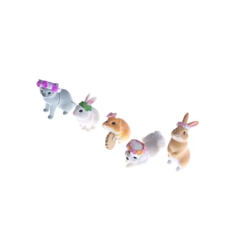 1 buc Drăguț Rășină Rabbit Ornament in Miniatura Figurine Zână Grădină de Decor Acasă Decorare Micro Peisaj Terariu Cadou Aleatoare Trimite