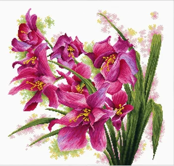 Frumoasa Orhidee Fir de Modele de goblenuri Flori Kituri de Broderie 11CT Bumbac Pictura DIY Arta, lucru Manual Seturi de Decor Acasă
