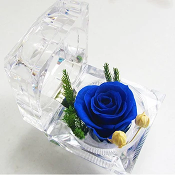 Păstrate Proaspete Festivalul de Flori de Nunta Ziua Îndrăgostiților Display Inel de Logodna Cutie de Cadou de Ziua de Stocare de Suveniruri Cristal
