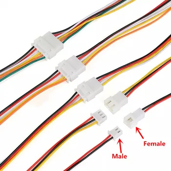 10BUC XH2.54 2/3/4/5/6 Pin 2.54 mm Cablu Conector XH Mufa de sex Masculin și de sex Feminin de Încărcare a Bateriei Cablu 200MM Lungime 26AWG
