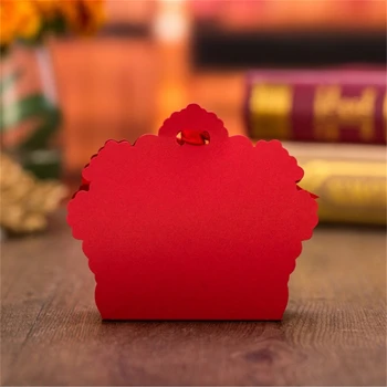 50pcs Roșu Romantice, Bomboane de Ciocolată Sac de Logodna Eveniment Consumabile Partid de Nunta de Decorare Cadou Favoruri Cutie Pentru Oaspeți