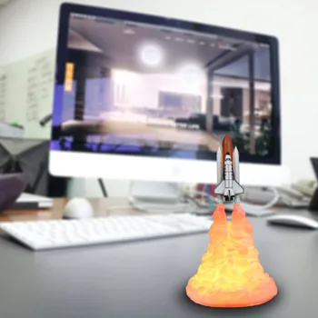 2019 Nou 3D de Imprimare de Transfer de Spațiu Lampă Reîncărcabilă Lumina de Noapte Pentru Iubitorii de Spațiu Luna Lumini de Camera de Decorare Cadou Lampă de Masă