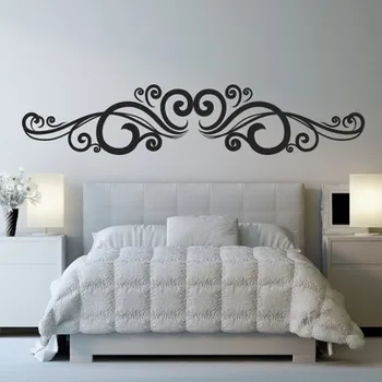 Creative decalcomanii de perete Amovibil tapet Simetrice Vârtej de Flori Autocolante de Perete pentru decor dormitor
