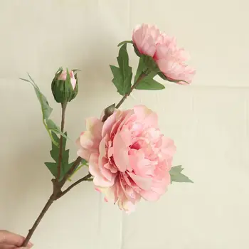 Chineză Singură Tulpină Bujor Flori Artificiale Fabrică de Decorațiuni de Nuntă dacă e de viță Titularul Drum de Flori de Perete DY1-1911A