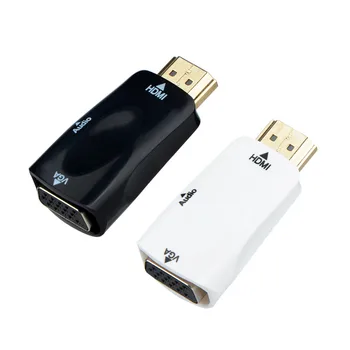 1080P HDMI de sex Masculin La Feminin Adaptor VGA Convertor Video Cu Ieșire Audio