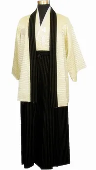 Ofertă specială de Epocă Negru Bărbați Japonezi Kimono Yukata Performanță Etapă Costume de Dans Quimono O Mărime H0016