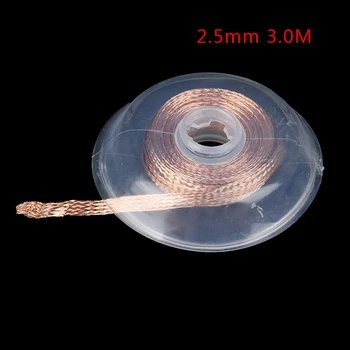 2 mm, 2.5 mm, Lățime 3M Lungime banda de Dezlipire de Sudare Lipire Remover Wick Sârmă de Plumb Cablu de Flux Instrument de Reparații de Staniu