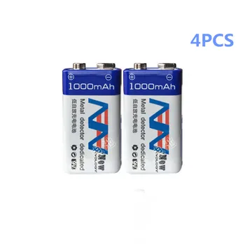 4buc/lot Original 1000mAh 9V baterie reîncărcabilă litiu-ion 6F22 baterie reîncărcabilă detector de metale jucărie baterie reîncărcabilă