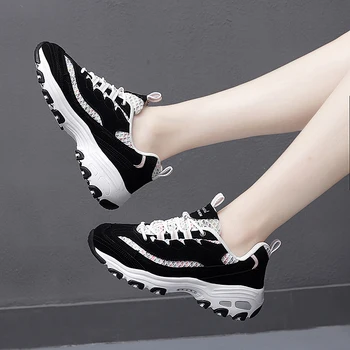Femeile Vulcanizat Pantofi Noi de toamna casual Confortabil pantofi de mers pe jos în aer liber, jogging adidași de Moda rezistent la uzura pantofi de sport