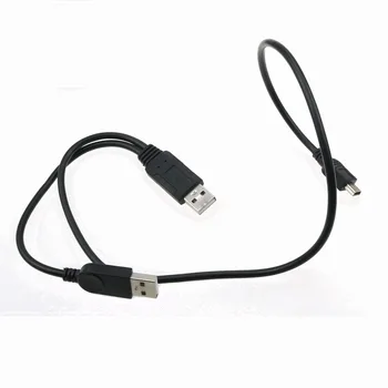 JCD Dual USB 2.0 Tip a-USB Mini 5-Pin Tip B x1 Y de Date si Cablu de Alimentare negru Y Splitter Cablu Pentru HDD MP3 MP4 Camera