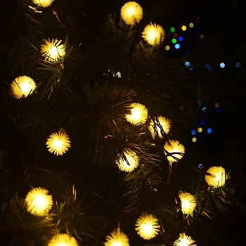 Minge de păr Ghirlandă cu LED-uri Lumini Șir Lumina Solara Pom de Crăciun Decoratiuni pentru Casa în aer liber, Grădină Petrecere de Nunta de Decorare Lampa