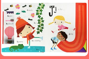 Meu Minunat Carte Alfabet ABC original în engleză bord Cărți pentru copii copii de învățare de învățământ de carte cuvânt cu litere în formă de 56 de pagini