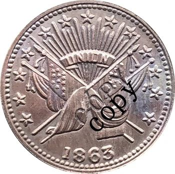 Statele UNITE ale americii războiul Civil 1863 copia monede #16