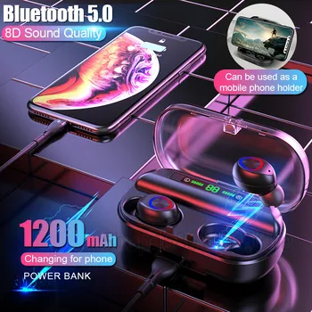 TWS Cască Bluetooth 8D Cu Microfon Display LED Wireless Bluetooth Căști Căști Impermeabil Anulare a Zgomotului Căști