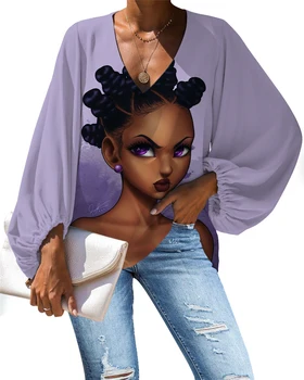 Plus Dimensiunea Îmbrăcăminte De Primăvară-African Femei Bluza Cu Maneci Lungi De Zahăr Craniu De Imprimare Pulover Topuri Bluze Elegante Liber Lady Shirt 2020