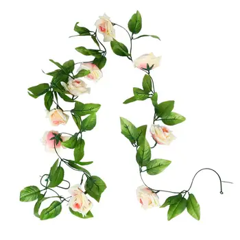 Artificiale de Trandafir Flori de Viță de vie de Simulare Ivy Nunta Ghirlanda de Crăciun DIY