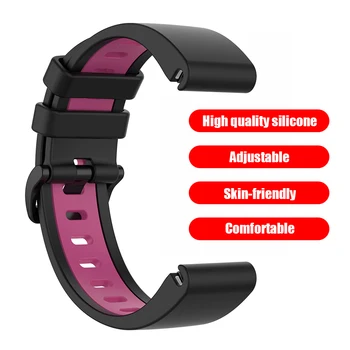 Silicon de Culoare Dual Sport Inteligent Curea de Ceas Smartwatch Înlocuire Bratara Curea pentru Garmin Fenix 6S/6S Pro/5S/5S Plus