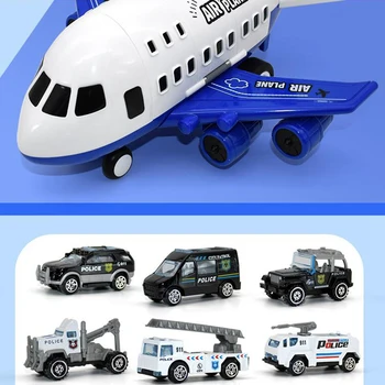 Vehicule Jucarii cu Avion de Pasageri Transport Container de Depozitare de 6 Mini-Aliaj de Camioane Vehicule