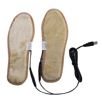 Unisex Mufă USB Alimentat de Pluș Încălzire Iarna Ține Cald la Picioare Șosete Tălpi themal Electrice USB Încălzit Pantofi Tălpi