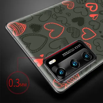 Cazul În Care Telefonul Pentru Huawei P30 P40 Lite E P Inteligente Z P20 Pro Y6p Y6 Y7 Y9 2019 Negru Moale Mobile Capac Sac Forma De Inima Mea