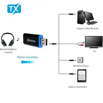 Bluetooth Audio 5.0 Receptor Transmițător USB Mini Jack de 3,5 mm AUX Stereo Adaptor Wireless Pentru TV, PC-uri Auto mai Noi Căști