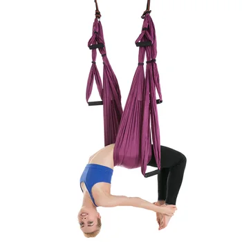 6 Mânere Aerial Yoga Hamac Zbor Leagăn Anti-gravitație Yoga Pilates Inversiune Exerciții de Acasă Aparat de GIMNASTICĂ Agățat de Curea 20 de Culori