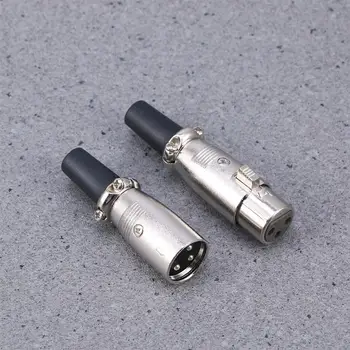 5 Perechi Microfon Conectori 3 Pini de sex Masculin și de sex Feminin XLR Microfon Conector Priză Audio Conector de Cablu pentru Microfon Acasă