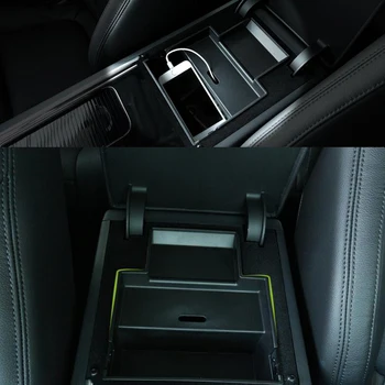 Se potrivesc Pentru Jaguar XF XE F-PACE Auto Interioare Auto Cotiera Cutie Depozitare Container Organizator Titularul Tava ABS Negru