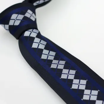YIBEI Coachella Cravate Bleumarin Negru Cravată Subțire de Frontieră Argint Carouri Cravata Skinny Cravate Înguste de Afaceri de Moda Gravatas Fierbinte de Vânzare