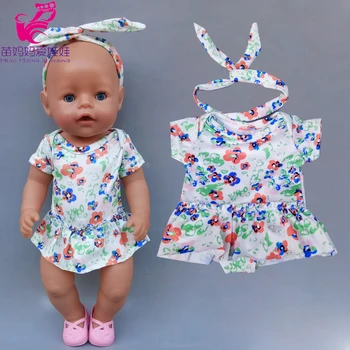 17 Inch Baby Doll Jumpsui cu Bentita 18 Inch American Generație Fata Rochie Papusa