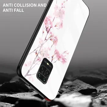 Cherry Blossom Tree Caz de Sticlă Pentru Xiaomi Redmi Nota 9 8 Pro 9 8T 7 Pentru Mi 10T Pro 9T Nota 10 10T Lite Capacul Telefonului