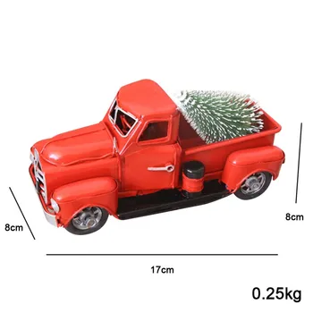 De Dimensiuni Mici, De Epocă Roșu Camion Este De 6,75 Cm Și Dimensiunea Mare Este De 17,7 Centimetri.Mână-a făcut Roșu Camion de Metal Și Modul Auto