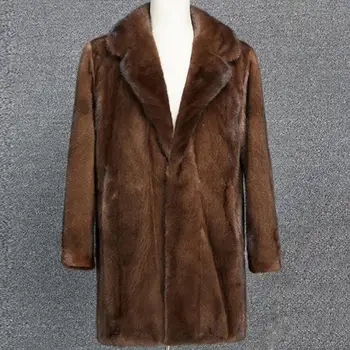Toamna faux blană de nurcă geaca de piele barbati de iarna de cald îngroșa blană haină de piele barbati vrac jachete jaqueta de couro moda B169