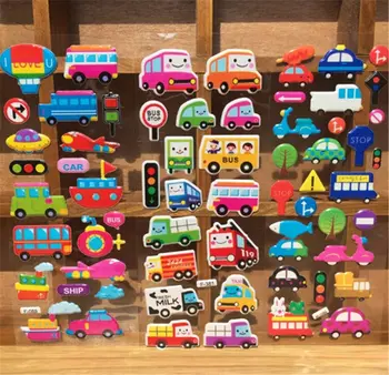 5PCS /multe Mașini de Transport Bule de Desene animate Autocolante pentru Copii Copii, Fete si Baieti Amestecat Autocolante de Desene animate Decorare Cadou de Crăciun