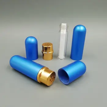 160pcs Aromoterapie Ulei Esențial Reîncărcabile de Aluminiu Gol Nazale Inhalatoare cu Înaltă Calitate Fitile de Bumbac (8 culori pentru a alege)