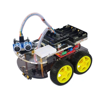 5sets Multi-Funcțional 4WD Robot Șasiu Auto Kituri pentru UNO R3 170 punctul Mini breadboard Pentru Robot Auto Kit de Asamblare Transport Gratuit