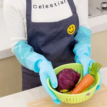 Utile Maneca Lunga Impermeabil Proteja De Curățare De Spălat Vase Instrumente De Design Anti-Derapare Mănuși De Bucătărie De Uz Casnic Mănuși De Spălat
