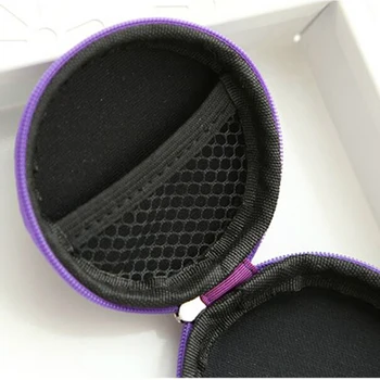 Nou 1 BUC Violet Linie de Date Cabluri Cutie Femei cu Fermoar Impermeabil Birou Clip Suport de Stocare EVA Casti Cutie de Sârmă Fără Cască