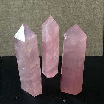 Pietre calde de 40-50mm Piatra Naturala Roz Cuart roz Pietre Si Cristale Bagheta Punct de Vindecare Minerale Piatră de Colectare a Decor Acasă DIY