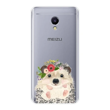 Caz telefon din Silicon Pentru Meizu M2 M3 M3 M5 M5C M6 m5-urile sunt M6S M6T Flamingo Porc de Câine Moale Capacul din Spate Pentru Meizu M2 M3 M5 M6 Notă Caz