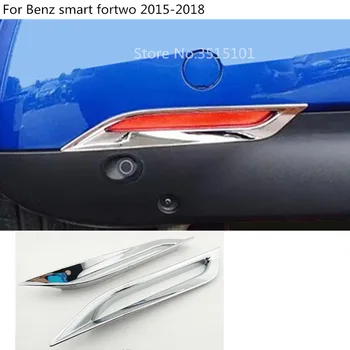 Auto styling corpul capacului ornamental spate coada de ceață spate lampă lumină cadru stick panel 2 buc Pentru Benz smart fortwo 2016 2017 2018