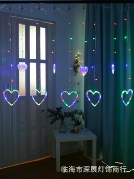 Fierbinte de Vânzare a CONDUS Lumini Colorate in Forma de Inima Sloi de gheață Lumini Interior Camera Cortina FATA Romantica URI de Iluminat Decorative Lanț