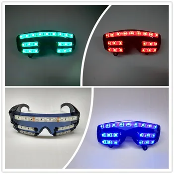 Wecool vânzare fierbinte nou design 7 culoare LED intermitent strălucire ochelari intermitent led ochelari laser ochelari Pentru Firulescu decor petrecere