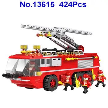 424pcs oraș de salvare de incendiu camion bloc Jucărie