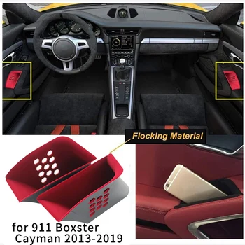 2 buc Ușă Roșie Organizator Cotiera Cutie Depozitare Pentru-Porsche 911 Boxster Cayman 2013-2019