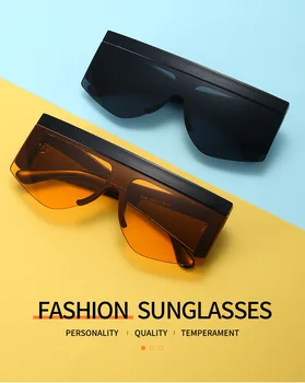 Ochelari de Soare cadru jumătate 2020 Brand de Lux Windproof Supradimensionate Una bucată Pisică Ochi Ochelari de Soare Pentru Femei Ochelari de Conducere UV400