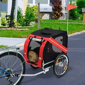 4 de Culoare Biciclete Trailer 2 Roți de Oțel de Companie Copil Cărucior Pet Cargo în aer liber, Instrumente Vagon de 40 KG Capacitate de Ciclism Biciclete Accesorii HWC
