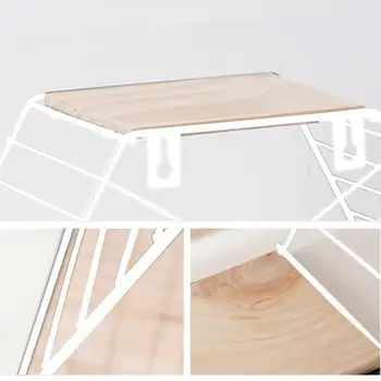 De Perete din lemn Raft de Depozitare Inovatoare Simplu Hexagon Trei Straturi Agățat de Perete Raft Acasă Dormitor de Decorare Perete #DECI