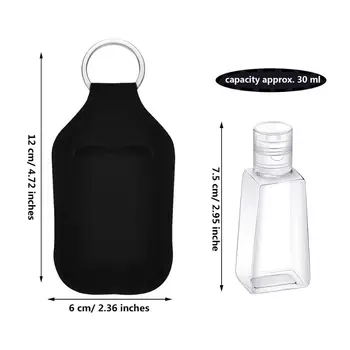 3 Seturi 30ml Portabil Neopren Dezinfectant Recipient cu Breloc Suport Sticle Returnabile Acoperi Parfum Container de Depozitare